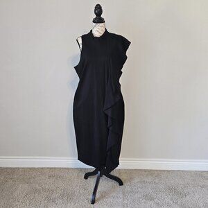 Fashion Nova Black Break Through Ruffle Dress